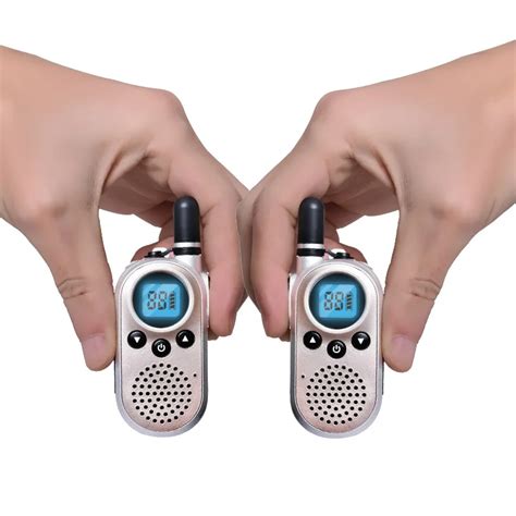 very small walkie talkies.